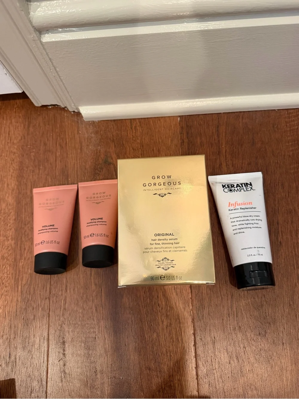 Grow Gorgeous Haircare Set with Keratin Complex Infusion, keratin styling cream